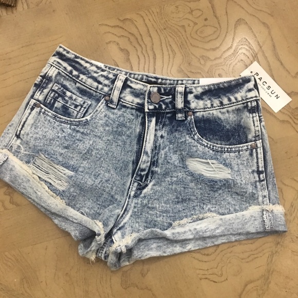 Kendall & Kylie Pants - Kendall & Kyle distressed denim short
